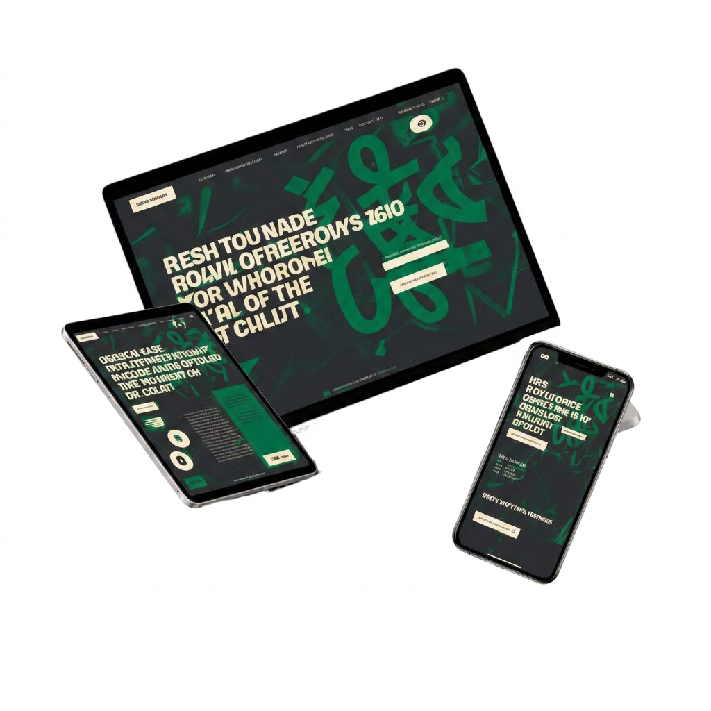 Devices showing a bold, expressive website concept built by ALTR